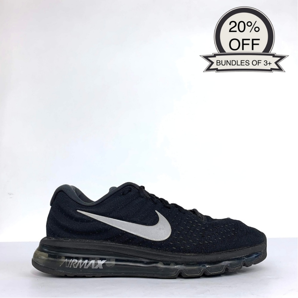 Nike | Air Max 2017 Black Athletic Shoes | 10.5